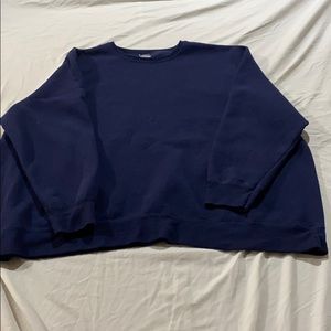Navy Plain crewneck, 3X